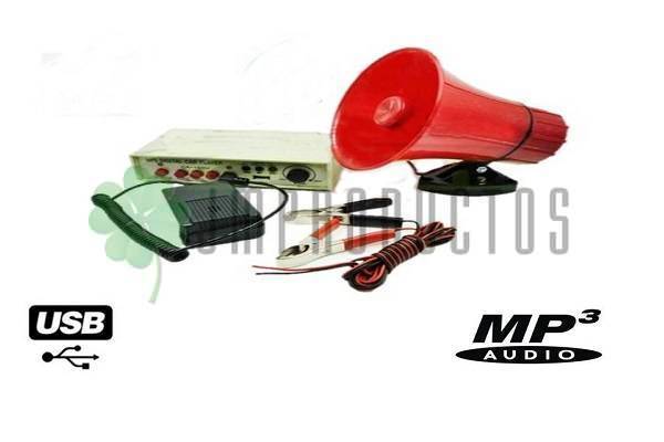 Megáfono Sirena Mp3 Usb 12/24v Con Grabador De Voz Con Iman - Imagen 4