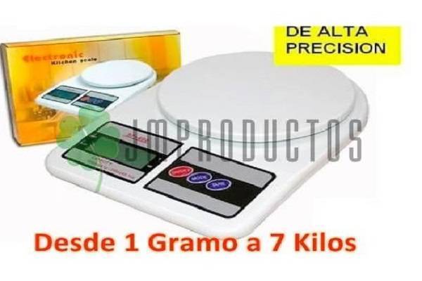 Balanza Pesa Digital Ideal Cocina, Comercio 1g - 7kg Preciso