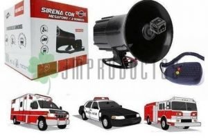 Sirena Megafono Bocina 3 Tonos; Policial Ambulancia Pato 12v