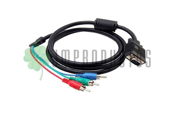 Cable Vga A Video Componente 3 Rca (rojo-verde-azul) Led Lcd - Imagen 3