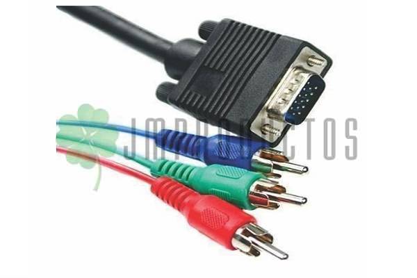 Cable Vga A Video Componente 3 Rca (rojo-verde-azul) Led Lcd - Imagen 5