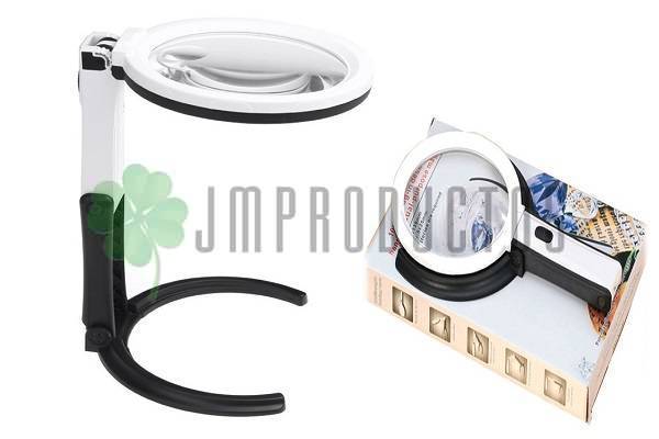 Lupa De 90mm Con Soporte De 10 Led