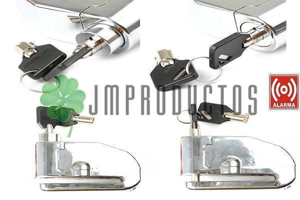 Candado Freno Disco Con Alarma 125db Para Motos Scooter Bici - Imagen 4
