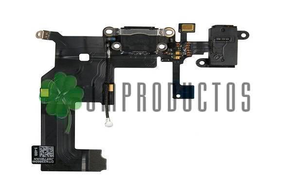 Flex De Carga Iphone 5 5g Completo Y Audio Negro Blanco Dock - Imagen 4