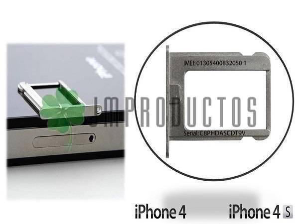 Bandeja Micro Sim Para Iphone 4 Y 4s, Metálica