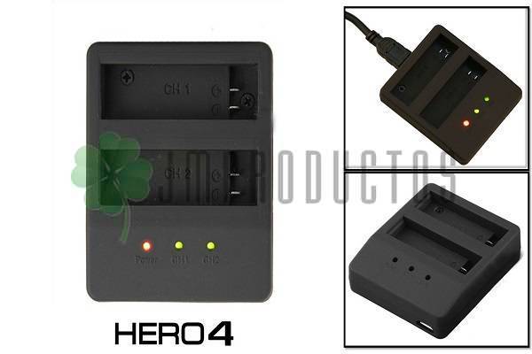 Cargador De Bateria Gopro Hero 4 Doble Ahdbt-401 Go Pro