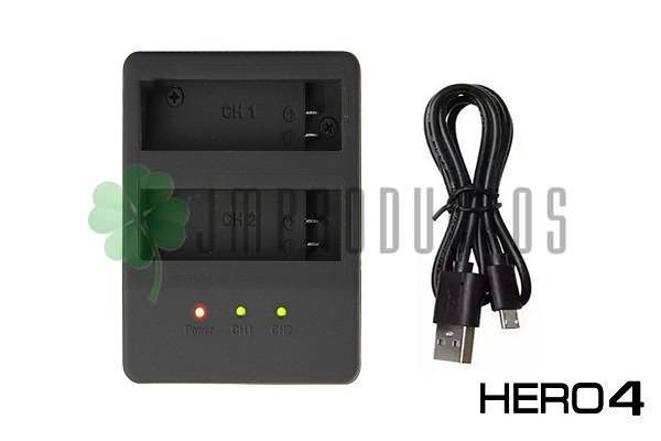 Cargador De Bateria Gopro Hero 4 Doble Ahdbt-401 Go Pro - Imagen 2