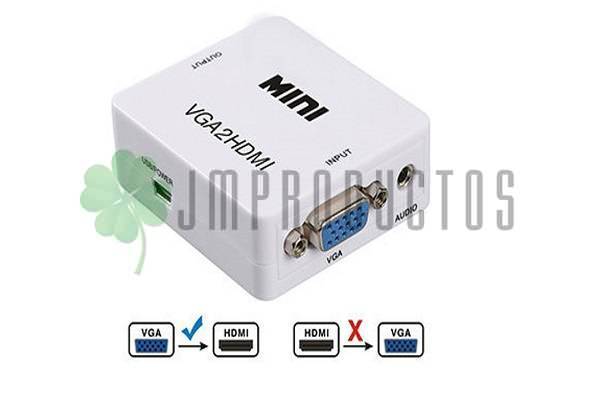 Convertidor Vga A Hdmi 1080p Con Audio Vga2hdmi Conversor - Imagen 3
