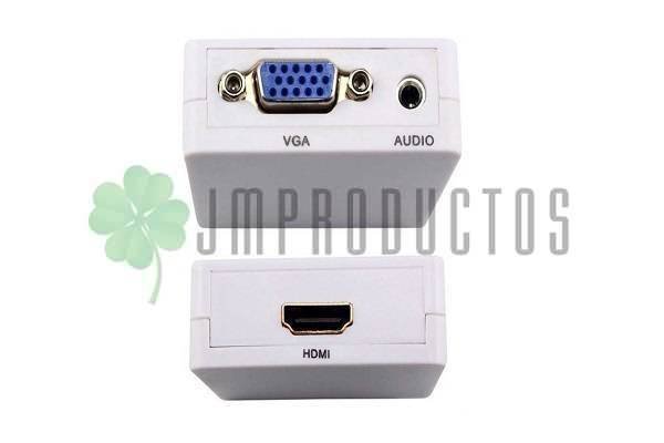 Convertidor Vga A Hdmi 1080p Con Audio Vga2hdmi Conversor - Imagen 9