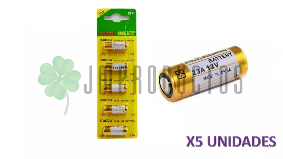 Pila Batería 23a N21 A21 Mn23 Vr22 L1028 12 V. Pack X5 Pilas