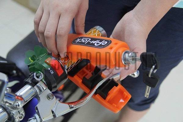 Candado De Seguridad De Moto Atvs Scooter Freno Y Puño - Imagen 8
