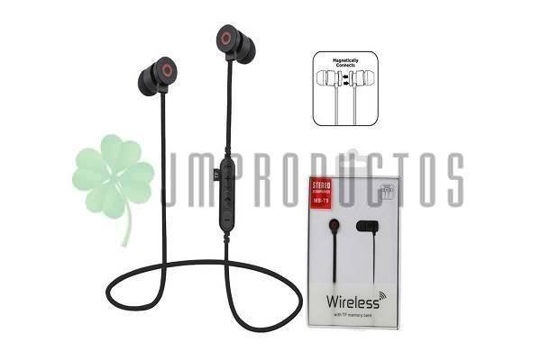 Audifonos Bluetooth Ms-t9 Metal Tf Para Memory Card Con Iman - Imagen 8