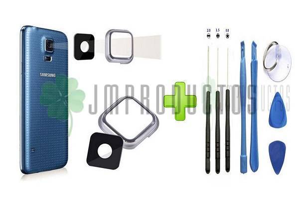 Lente Camara Bisel Samsung Galaxy S5 G900 + Kit De Desarme