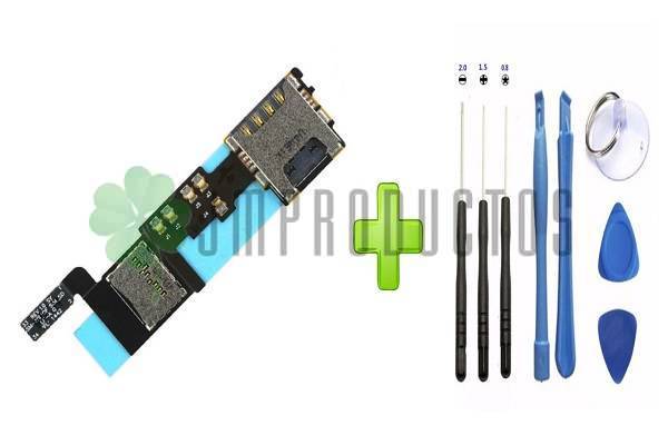 Flex Lector Sim Y Micro Sd Galaxy Note 4 + Kit De Desarme - Imagen 3
