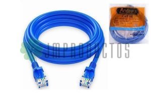Cable Red Utp Cat 5e Lan 3 Metros Conector Funda Sellado