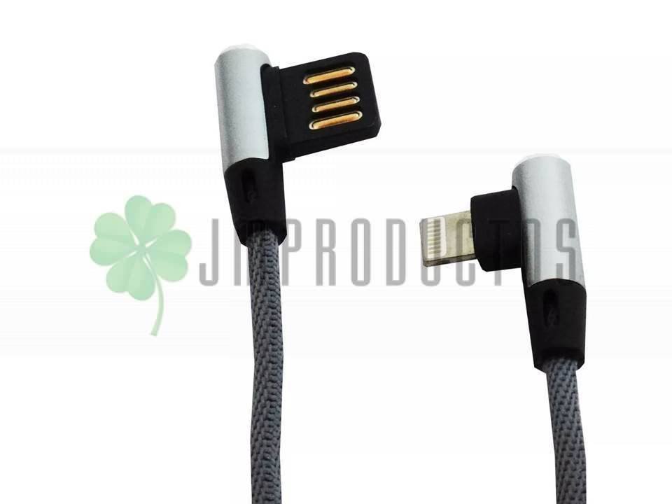 Cable Para Iphone 5 5c 5s 6 7 8 X Curvo 1 Metro Alternativo