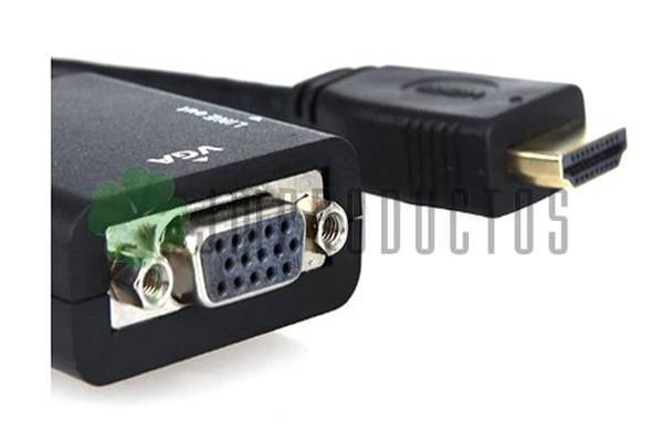 Convertidor De Hdmi A Vga Con Audio Con Cable 1x1 - Imagen 2