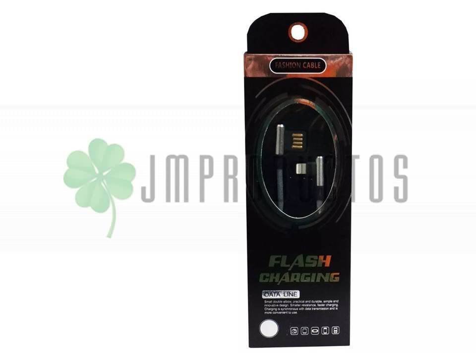 Cable Para Iphone 5 5c 5s 6 7 8 X Curvo 1 Metro Alternativo - Imagen 2