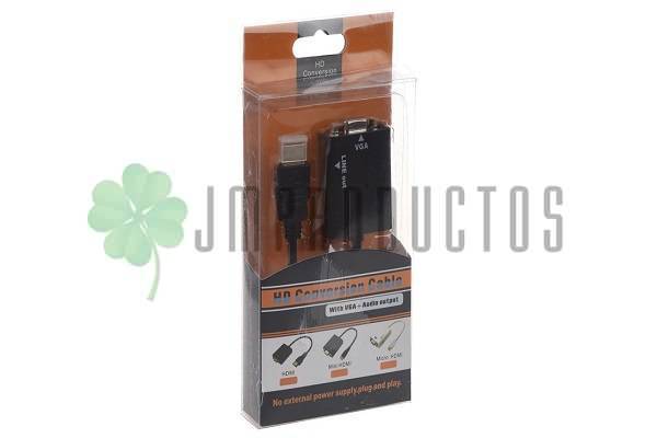 Convertidor De Hdmi A Vga Con Audio Con Cable 1x1 - Imagen 5