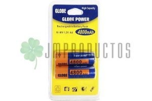 Pack 02 Pilas Aa Recargables 4.800 Mah