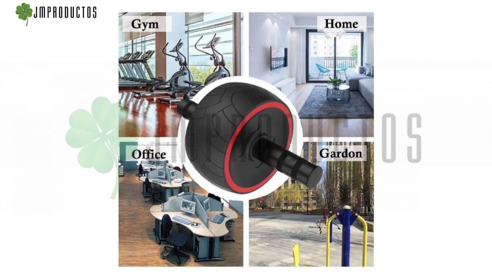 Rueda Power Roller Gym Fitness Para Ejercicios + Colchoneta - Imagen 2