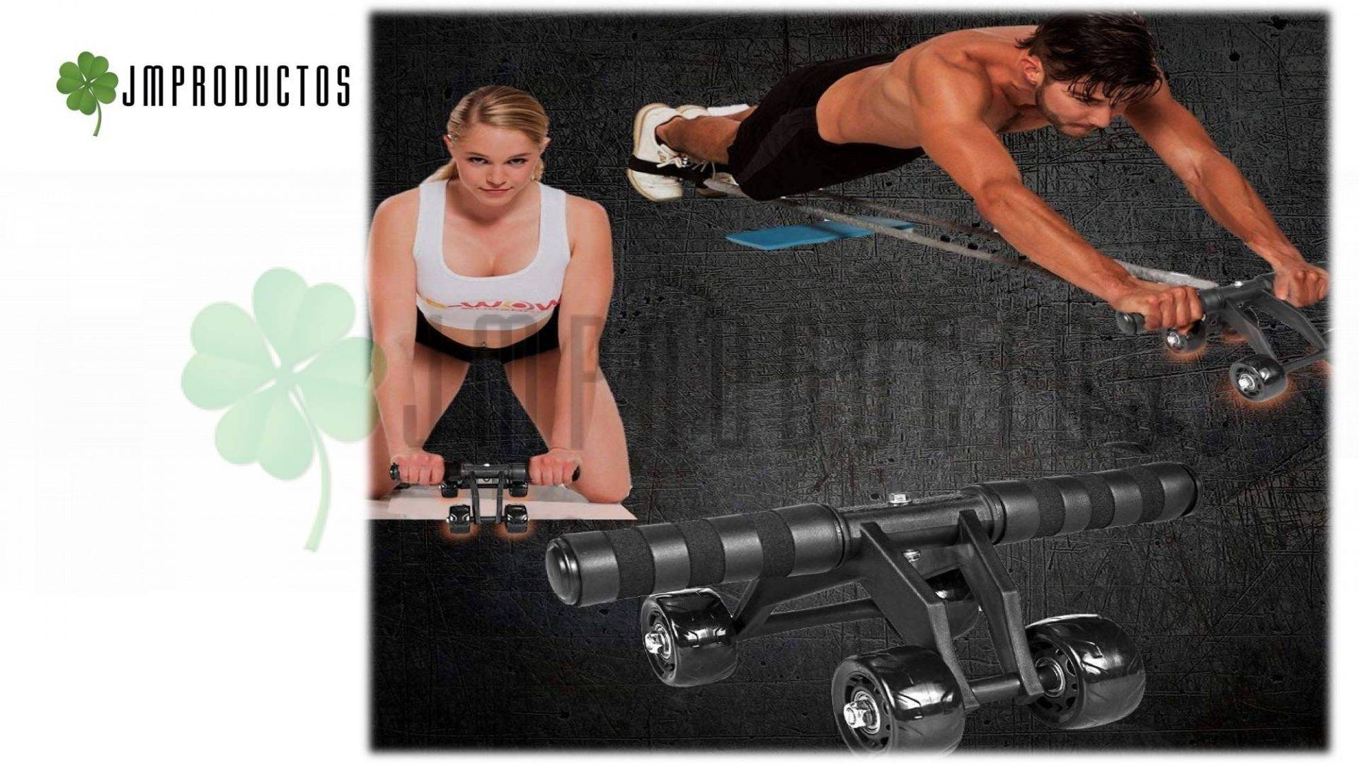 Rodillo De Abdominales 4 Ruedas Gym Fitness + Colchoneta - Imagen 3