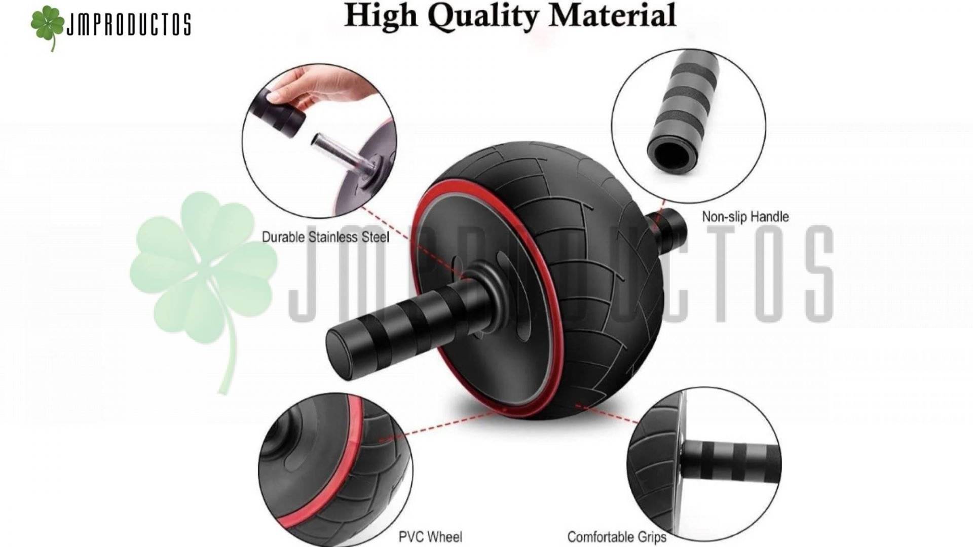 Rueda Power Roller Gym Fitness Para Ejercicios + Colchoneta - Imagen 5