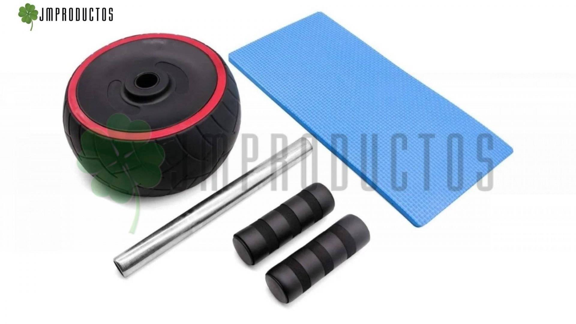 Rueda Power Roller Gym Fitness Para Ejercicios + Colchoneta - Imagen 6