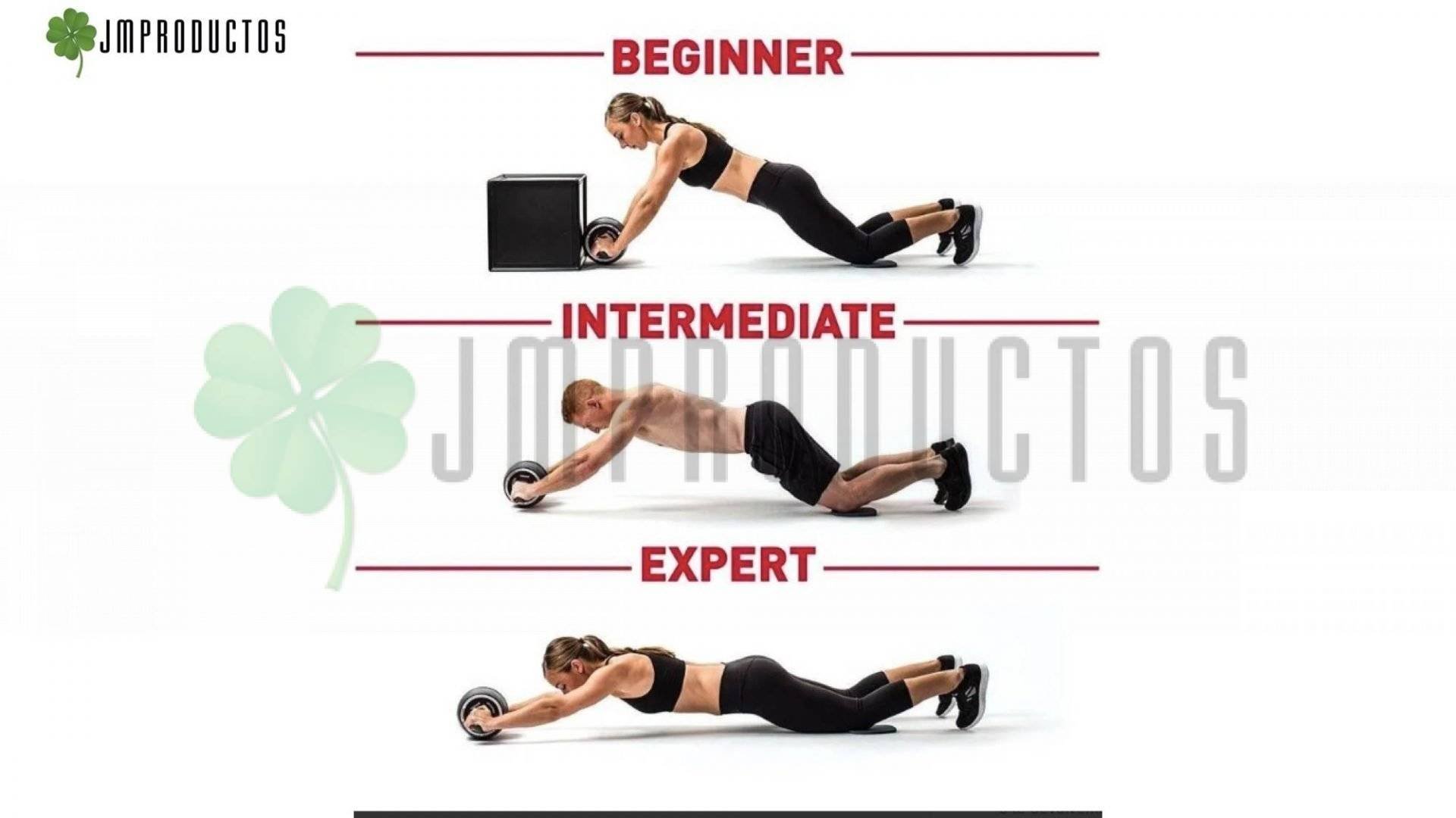 Rueda Power Roller Gym Fitness Para Ejercicios + Colchoneta - Imagen 7