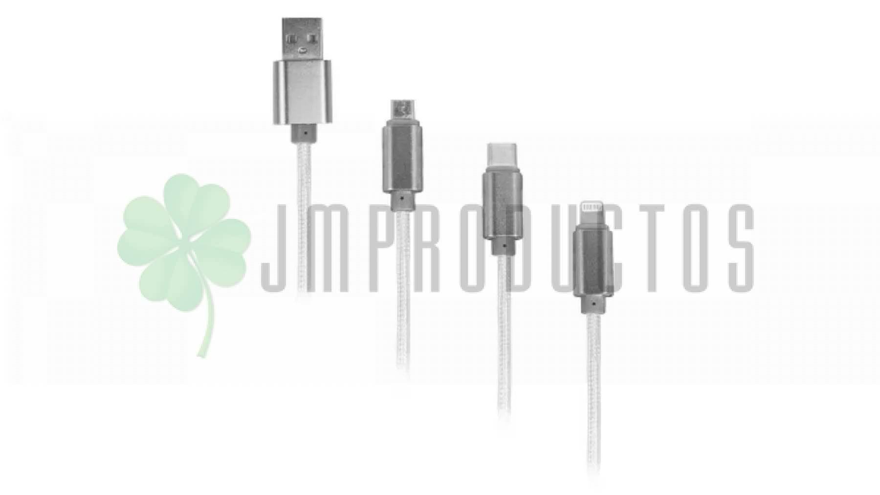 Cargador 3x1 Cable Trenzado 2.1 Amp Muro Y Auto - Imagen 2