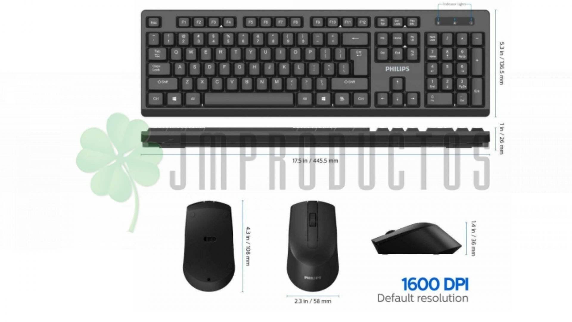 Kit Teclado Y Mouse Inalambrico Español Phillips C354 - Imagen 2