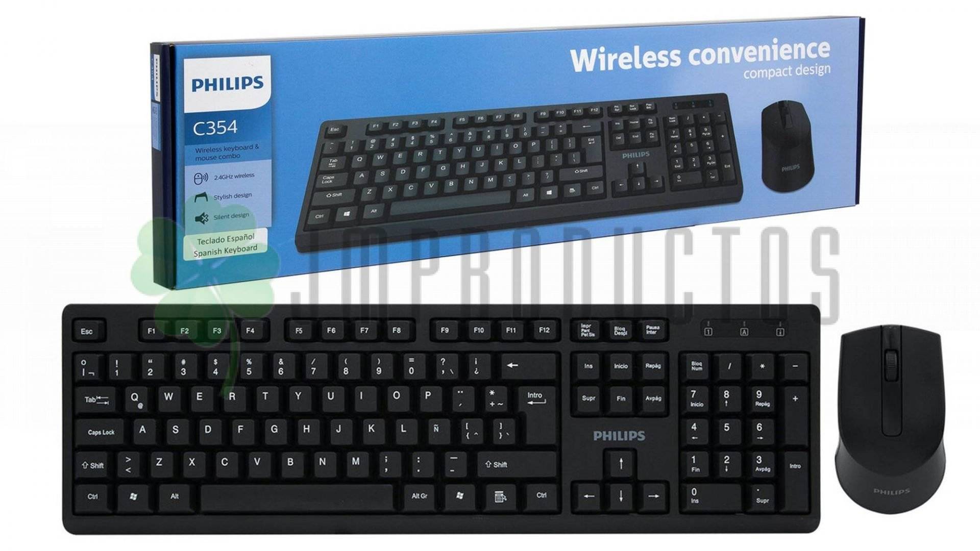 Kit Teclado Y Mouse Inalambrico Español Phillips C354