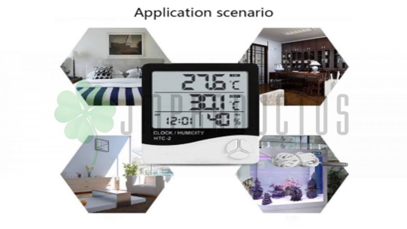 Termometro Higrometro Digital Htc-2 Con Sonda Reloj Alarma - Imagen 4