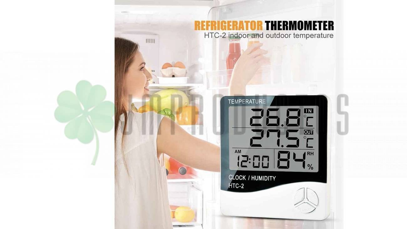 Termometro Higrometro Digital Htc-2 Con Sonda Reloj Alarma - Imagen 5