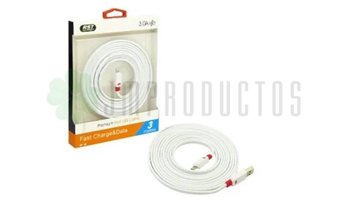 Cable Compatible iPhone Full Reforzado 3.0 Metros 5 5s 6 7 X - Imagen 6