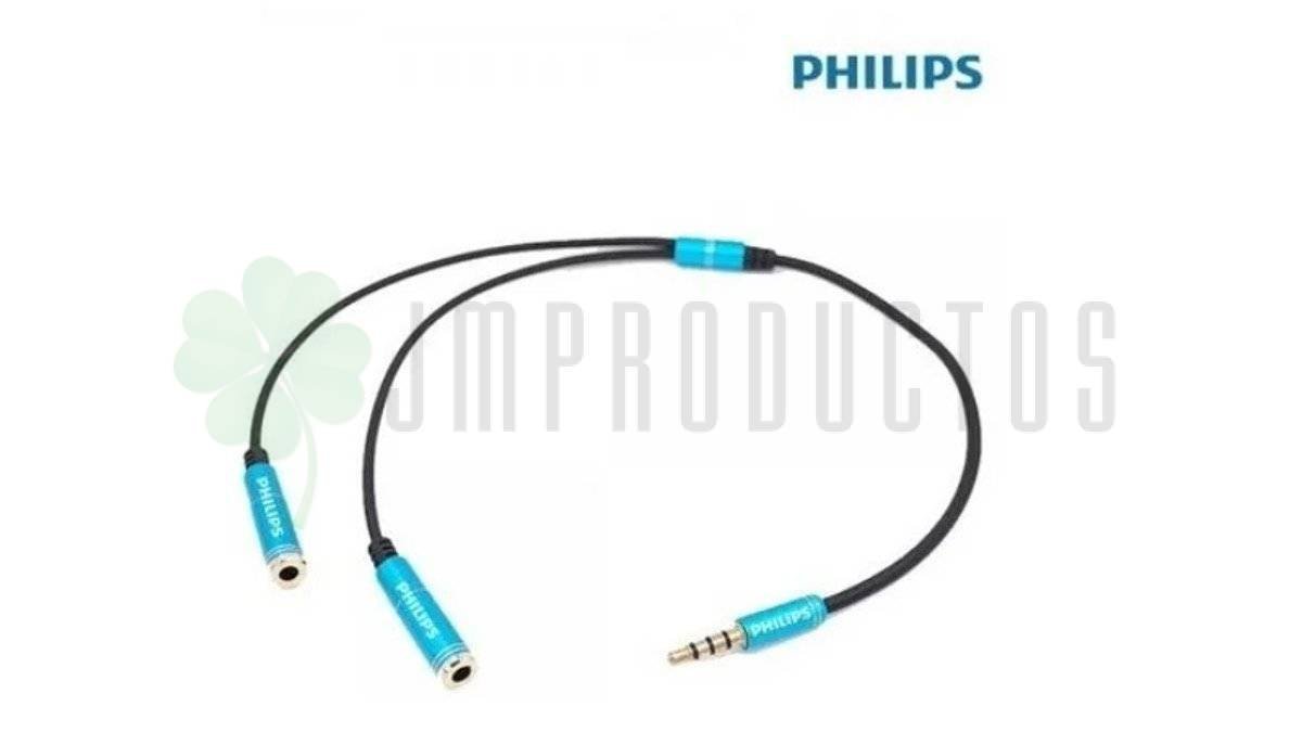 Splitter Adaptador Audio Plug 3.5mm A 2 Jack 3.5mm Philips - Imagen 4