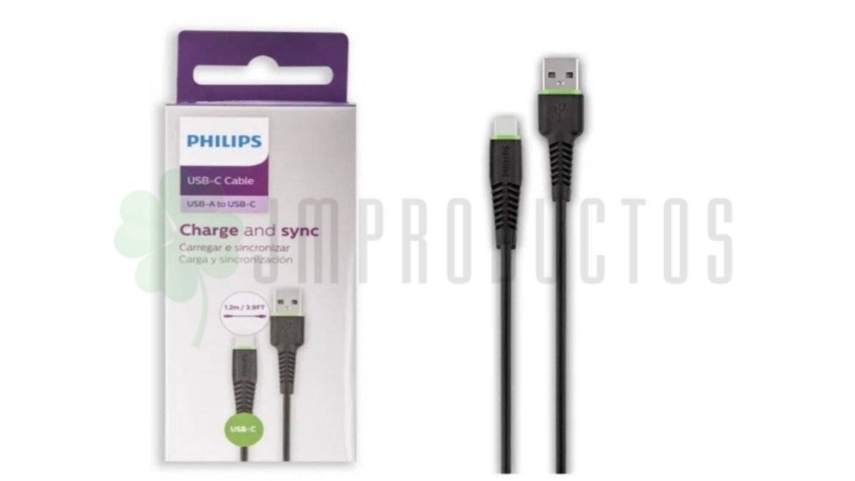 Cable Usb A Type-c Carga Y Datos Philips Resistente Reforzado - Imagen 4