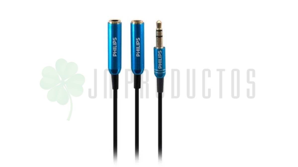Splitter Adaptador Audio Plug 3.5mm A 2 Jack 3.5mm Philips - Imagen 5