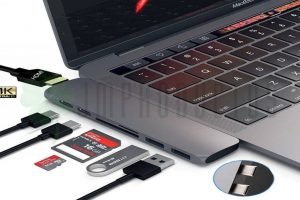 Hub Adaptador 7x1 Macbook Usb C Pro Air 4k Micro Sd Usb 3.0