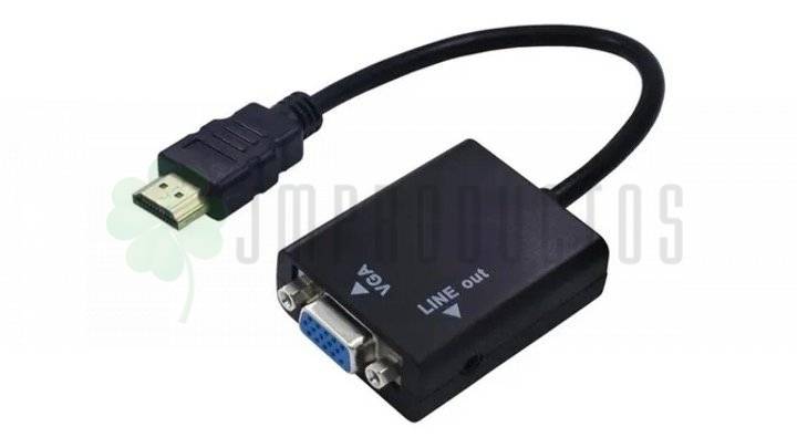 Conversor Adaptador HDMI a VGA Macho Con Audio - Imagen 3