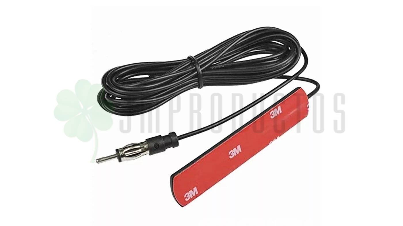 Antena Auto De Interior Radio Fm / Am Con Cable 3 Metros