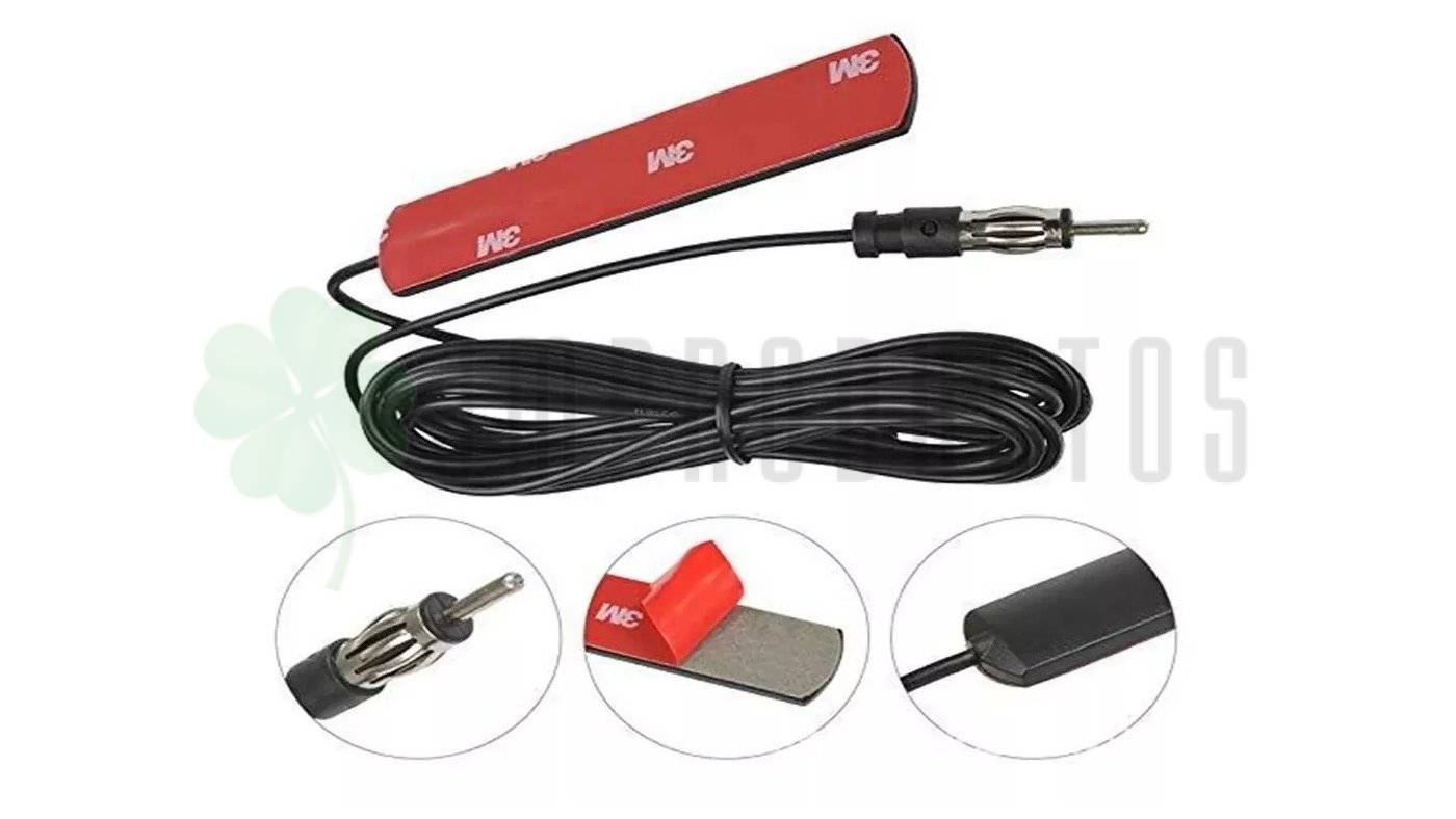 Antena Auto De Interior Radio Fm / Am Con Cable 3 Metros - Imagen 2