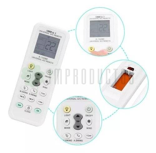 Control Remoto Universal Para Aire Acondicionado - Imagen 2