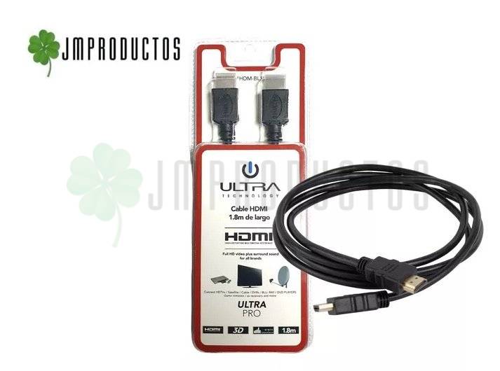 Cable Hdmi Ultra 1.8mts Full Hd 1.4 - Imagen 3