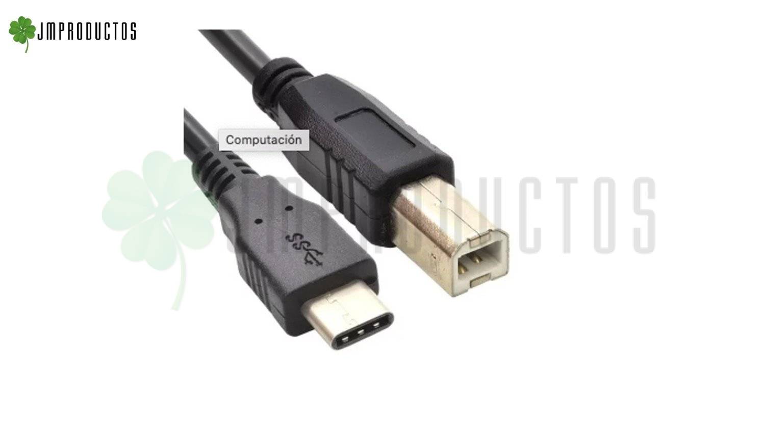 Cable Usb-c Para Impresora 1,8 Metros - Imagen 3