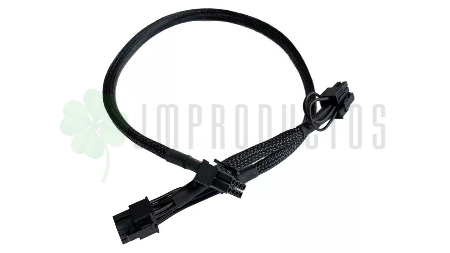 Cable Fuente Poder Psu 8 (7) Pin A 2 X 8 Pin (6+2) Con Malla - Imagen 2