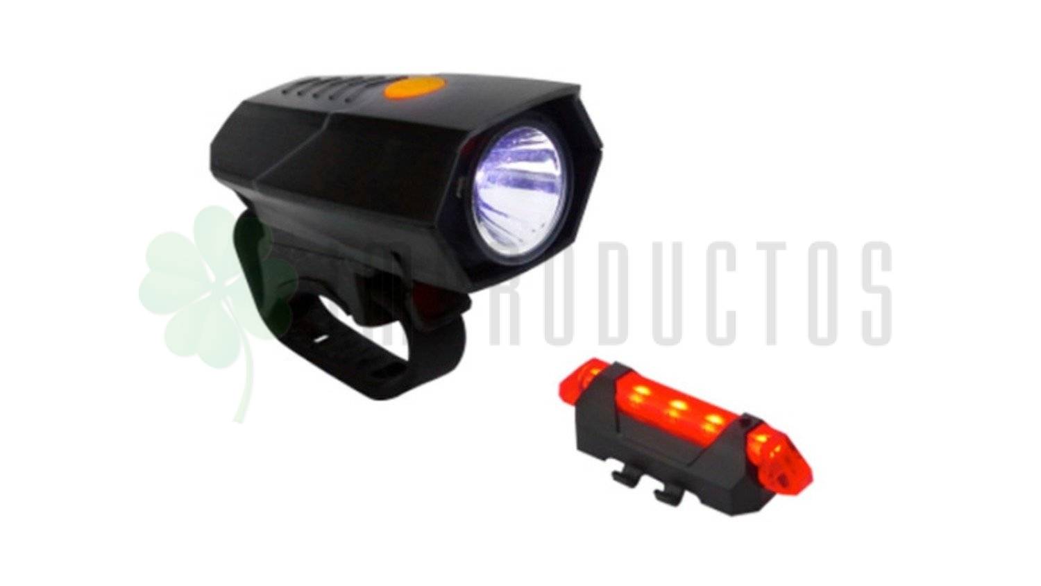 Kit De Luces Led Delantera Y Trasera Para Bicicleta - Imagen 2