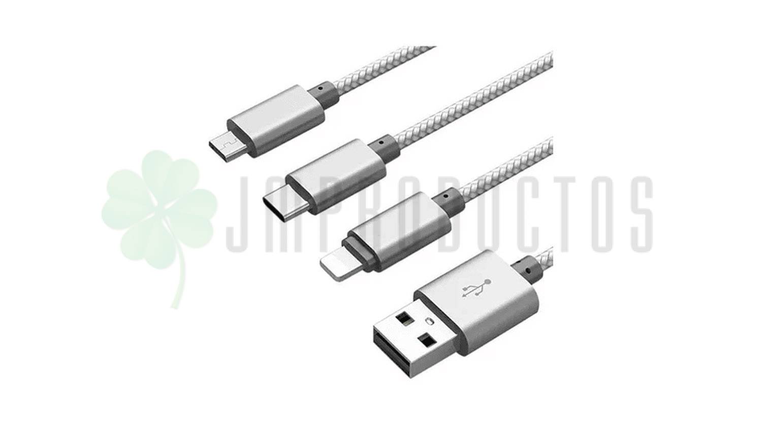 Cable Trenzado 3 En 1 Carga Rapida Philco - Imagen 4