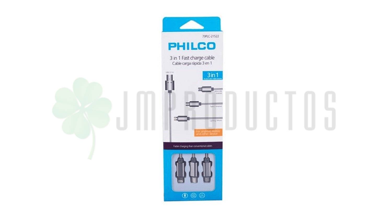 Cable Trenzado 3 En 1 Carga Rapida Philco - Imagen 5
