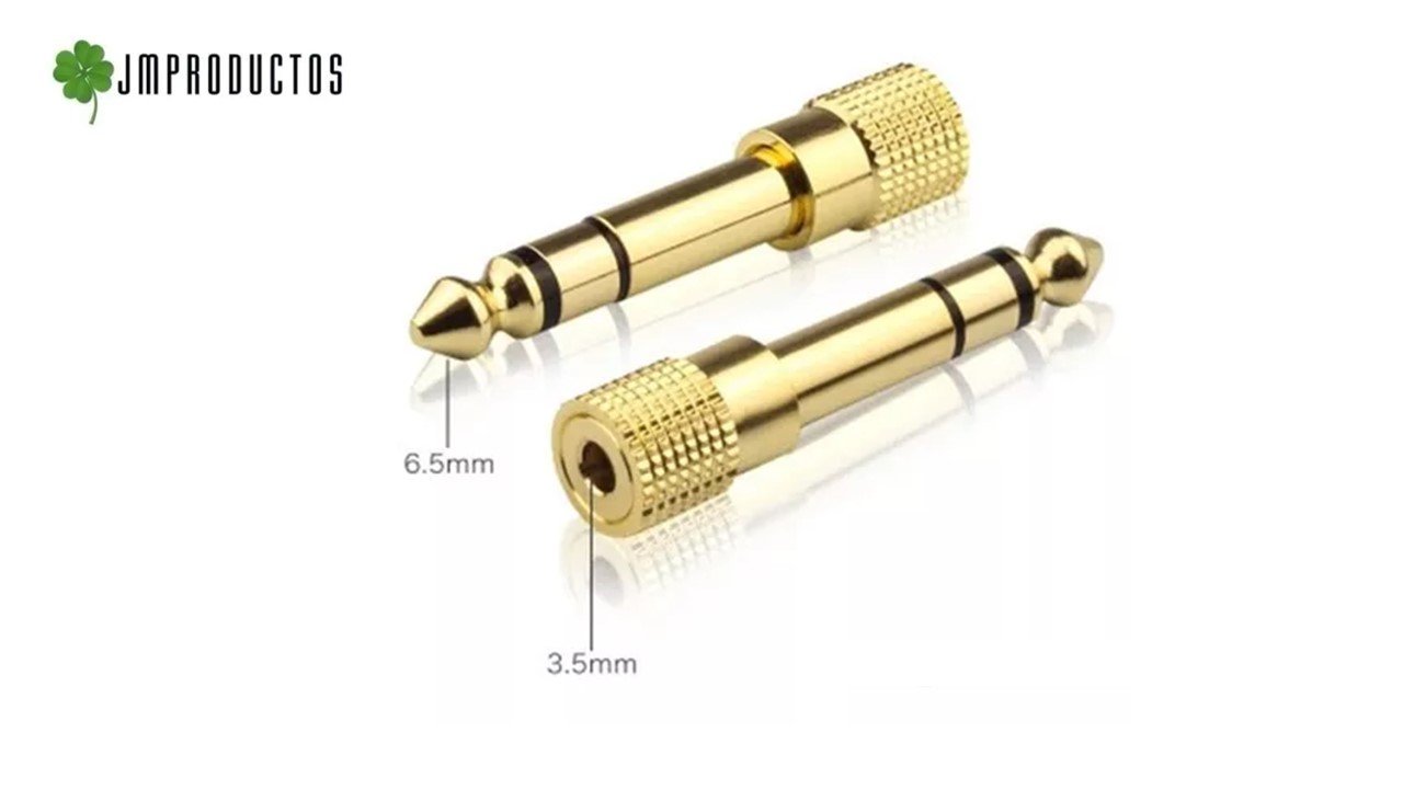 Adaptador Audio Plug 6.5 Macho Jack 3.5 Hembra X2 Und - Imagen 5